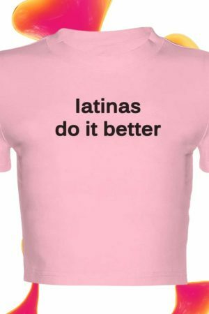 90s Aesthetic Latinas Do It Better Slogan Crop Tee Y2K Punk Graphic T-Shirt