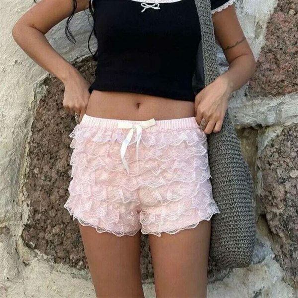 Alison Y2K Streetwear Frilled Shorts