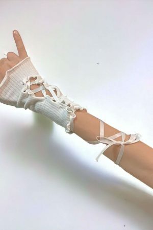 Black Lace Fingerless Gloves | Women's Steampunk Arm Sleeves