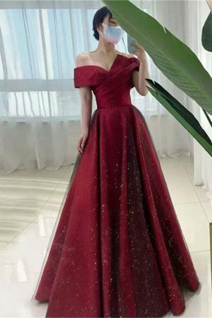 Burgundy Sequin Strapless Evening Dress, Y2K Aesthetic, Streetwear Fashion