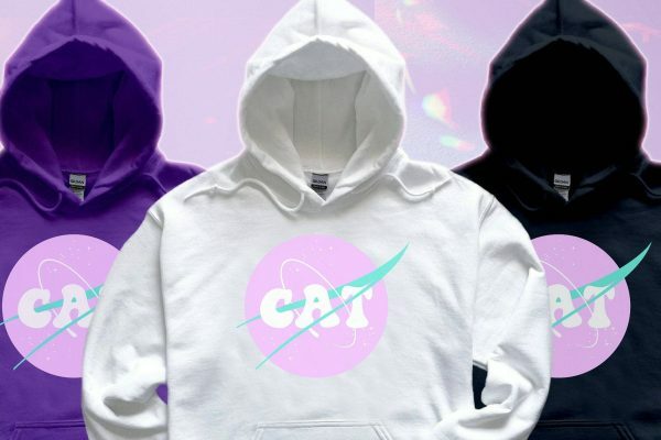 Celestial Catgirl Hoodie - Y2K Aesthetic Streetwear for Cat Lovers