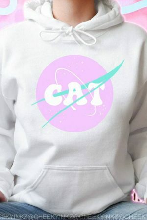 Celestial Catgirl Hoodie - Y2K Aesthetic Streetwear for Cat Lovers