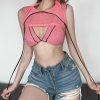 Charming Y2K Streetwear Navel-Exposed Vest for Confident Women