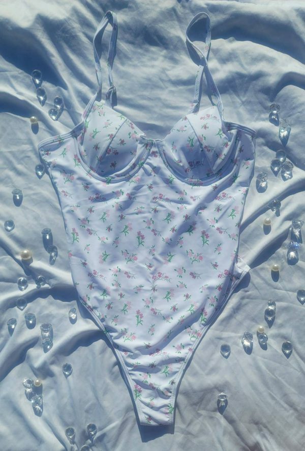 Cheeky White Y2K Aesthetic One Piece Swimsuit