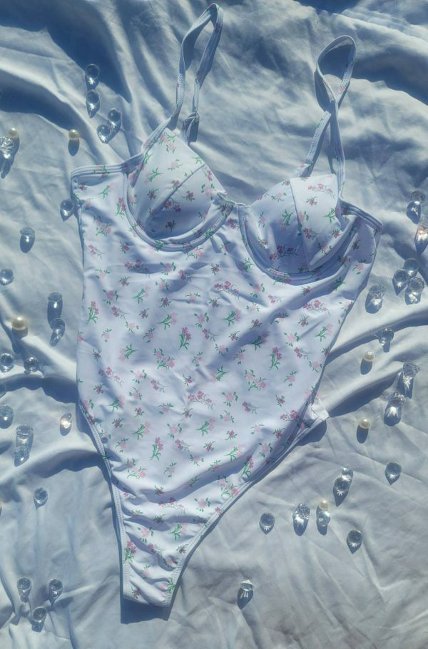 Cheeky White Y2K Aesthetic One Piece Swimsuit