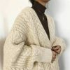 Chunky Knit Y2K Cardigan for Women, Streetwear Style