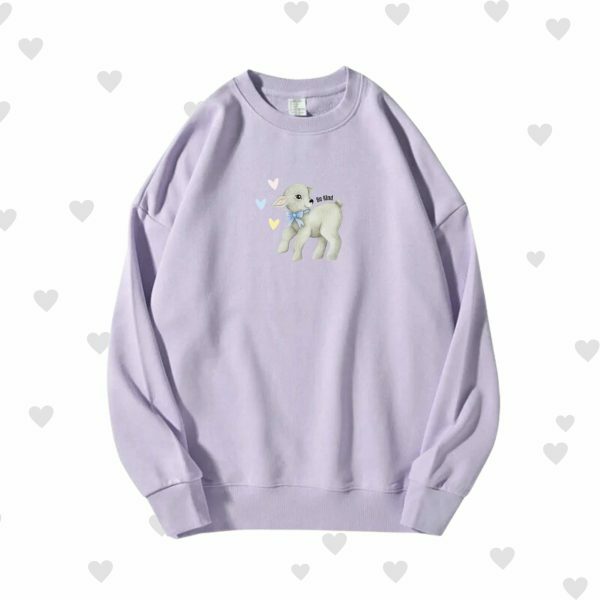 Coquette Angelcore Dollcore Sweatshirt, Animal Print Crewneck