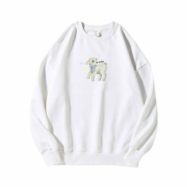 Coquette Angelcore Dollcore Sweatshirt, Animal Print Crewneck