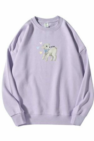 Coquette Angelcore Dollcore Sweatshirt, Animal Print Crewneck