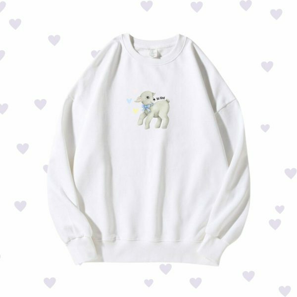 Coquette Angelcore Dollcore Sweatshirt, Animal Print Crewneck