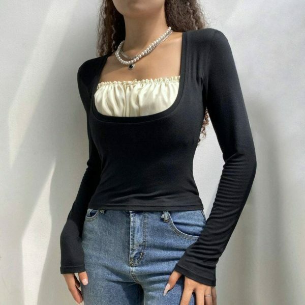 Coquette Milkmaid Long Sleeve Y2K Streetwear Top