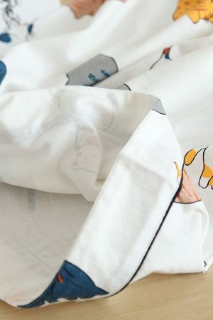 Cotton Cat Print Pajama Set | Y2K Streetwear Sleepwear for Women