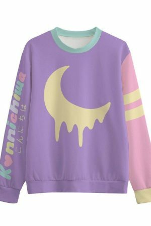 Crescent Moon Y2K Streetwear Sweatshirt