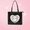 Curio Cat Kitty Heart Shaped Fashion Bag - Y2K Neko Love Tote