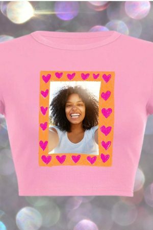 Custom Y2K Baby Photo Crop Tee - DIY Streetwear Gift