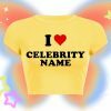 Custom Y2K Celebrity Name Top - Personalize Your Style - Trendy Streetwear Fashion - Super Cute Gift For Her