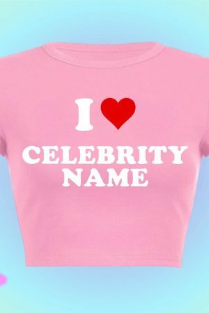 Custom Y2K Celebrity Name Top - Personalize Your Style - Trendy Streetwear Fashion - Super Cute Gift For Her