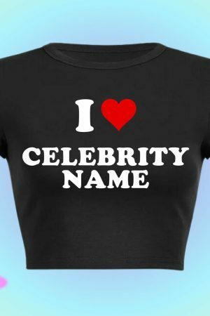 Custom Y2K Celebrity Name Top - Personalize Your Style - Trendy Streetwear Fashion - Super Cute Gift For Her