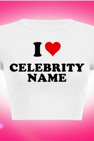 Custom Y2K Celebrity Name Top - Personalize Your Style - Trendy Streetwear Fashion - Super Cute Gift For Her