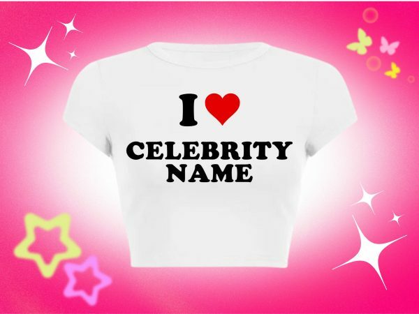 Custom Y2K Celebrity Name Top - Personalize Your Style - Trendy Streetwear Fashion - Super Cute Gift For Her