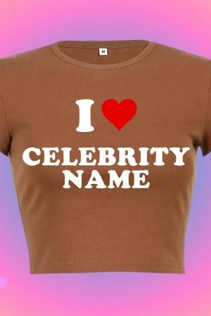 Custom Y2K Celebrity Name Top - Personalize Your Style - Trendy Streetwear Fashion - Super Cute Gift For Her