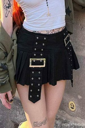 Dark Academia Gothic Y2K Mini Skirt