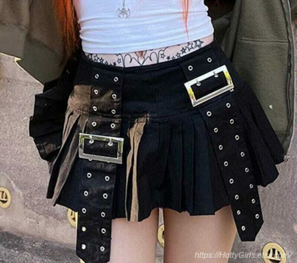 Dark Academia Gothic Y2K Mini Skirt