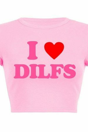 DILFS Y2K Slogan Crop Tee Retro Letter Cropped Top Women's Streetwear