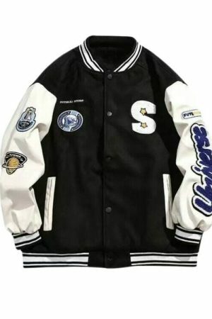 Embroidered Y2K Streetwear Baseball Jacket