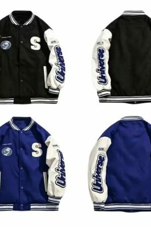 Embroidered Y2K Streetwear Baseball Jacket