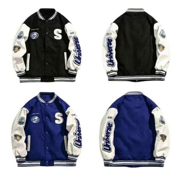 Embroidered Y2K Streetwear Baseball Jacket