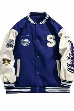 Embroidered Y2K Streetwear Baseball Jacket