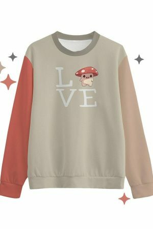 Fungi Friend Mushroom Sweatshirt | Y2K Cottagecore Fall Streetwear