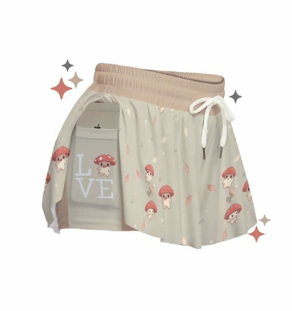 Fungi Friend Y2K Mushroom Cuties Streetwear Shorts