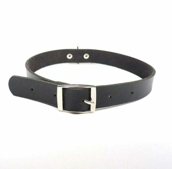 Geometric Leather Gothic Choker Necklace | Y2K Streetwear Punk Jewelry