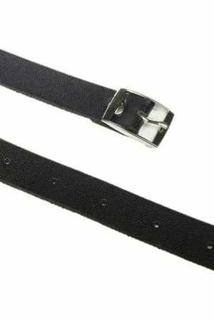 Geometric Leather Gothic Choker Necklace | Y2K Streetwear Punk Jewelry