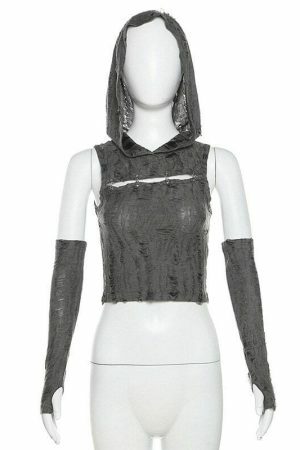 Gothic Fairy Grunge Y2K Streetwear Crop Top