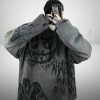 Gothic Harajuku Skull Smiley Hoodie Sweater - Y2K Streetwear Aesthetic