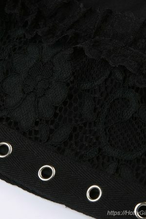 Gothic Lace Skirt Y2K Dark Academia Aesthetic