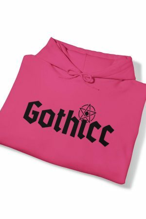 Gothic Oversized Graphic Hoodie for Trendy Y2K Aesthetic