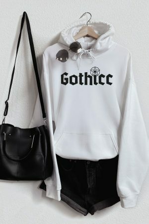 Gothic Oversized Graphic Hoodie for Trendy Y2K Aesthetic