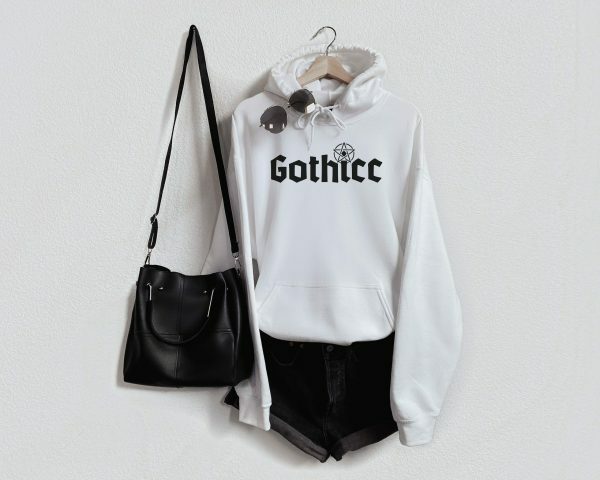 Gothic Oversized Graphic Hoodie for Trendy Y2K Aesthetic