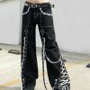 Gothic Punk Style Cargo Jeans Baggy Streetwear Y2K Denim Pants