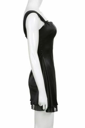 Gothic Y2K Mini Dress - Valentina Streetwear Aesthetic