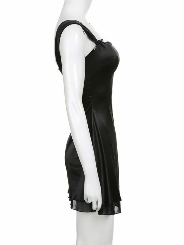 Gothic Y2K Mini Dress - Valentina Streetwear Aesthetic