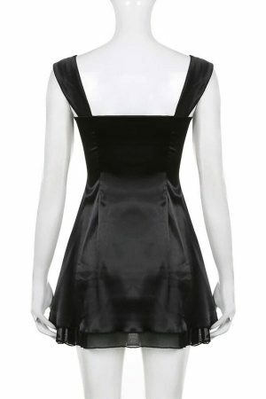 Gothic Y2K Mini Dress - Valentina Streetwear Aesthetic