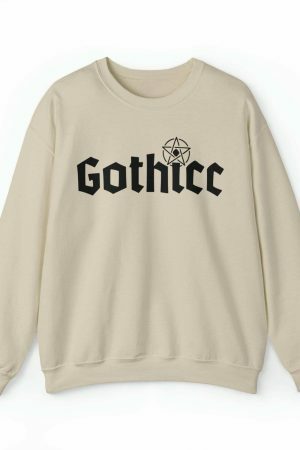 Gothicc Graphic Crewneck Sweatshirt for Trendy Y2K Streetwear Aesthetics