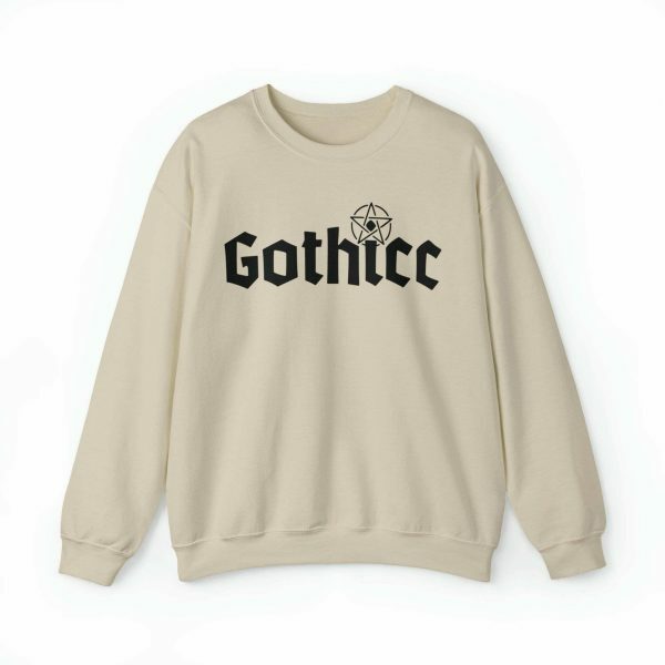 Gothicc Graphic Crewneck Sweatshirt for Trendy Y2K Streetwear Aesthetics