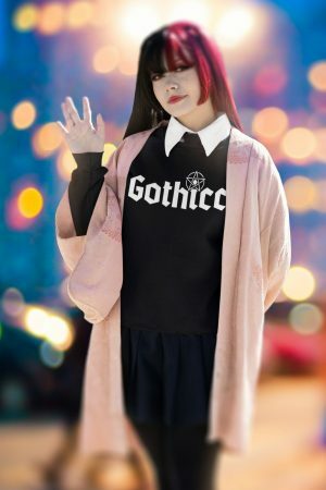 Gothicc Graphic Crewneck Sweatshirt for Trendy Y2K Streetwear Aesthetics