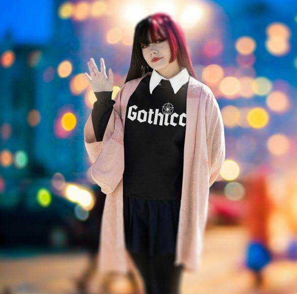 Gothicc Graphic Crewneck Sweatshirt for Trendy Y2K Streetwear Aesthetics